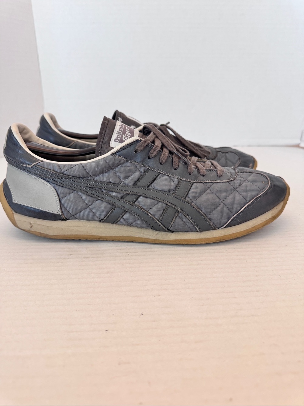 ASICS Onitsuka Tiger California 78 Quilted Gray Suede Sneakers Retro Men’s 11